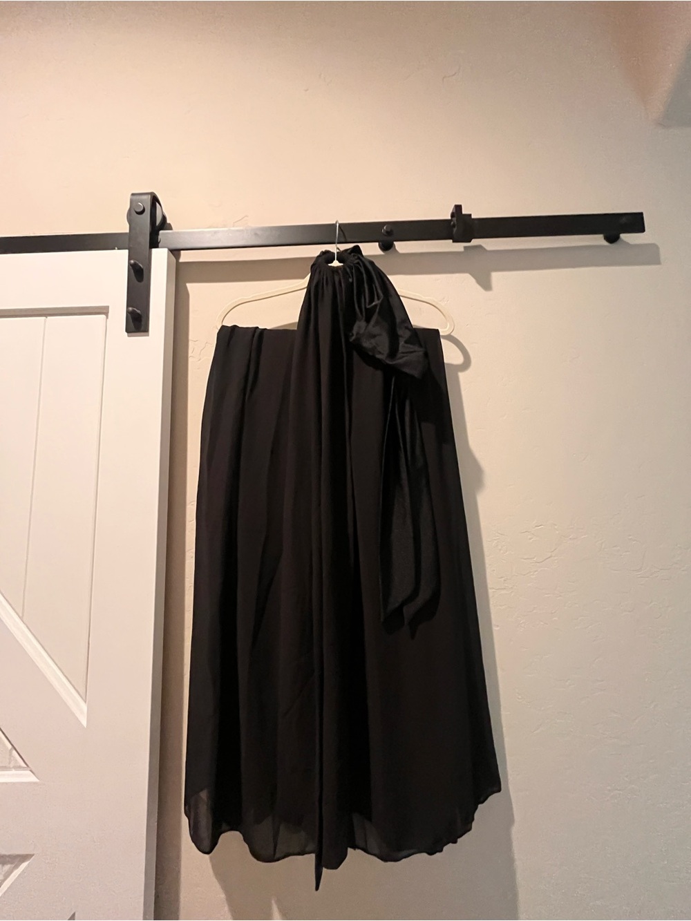 Black Women's Halter Midi Skirt & Swimsuit Top